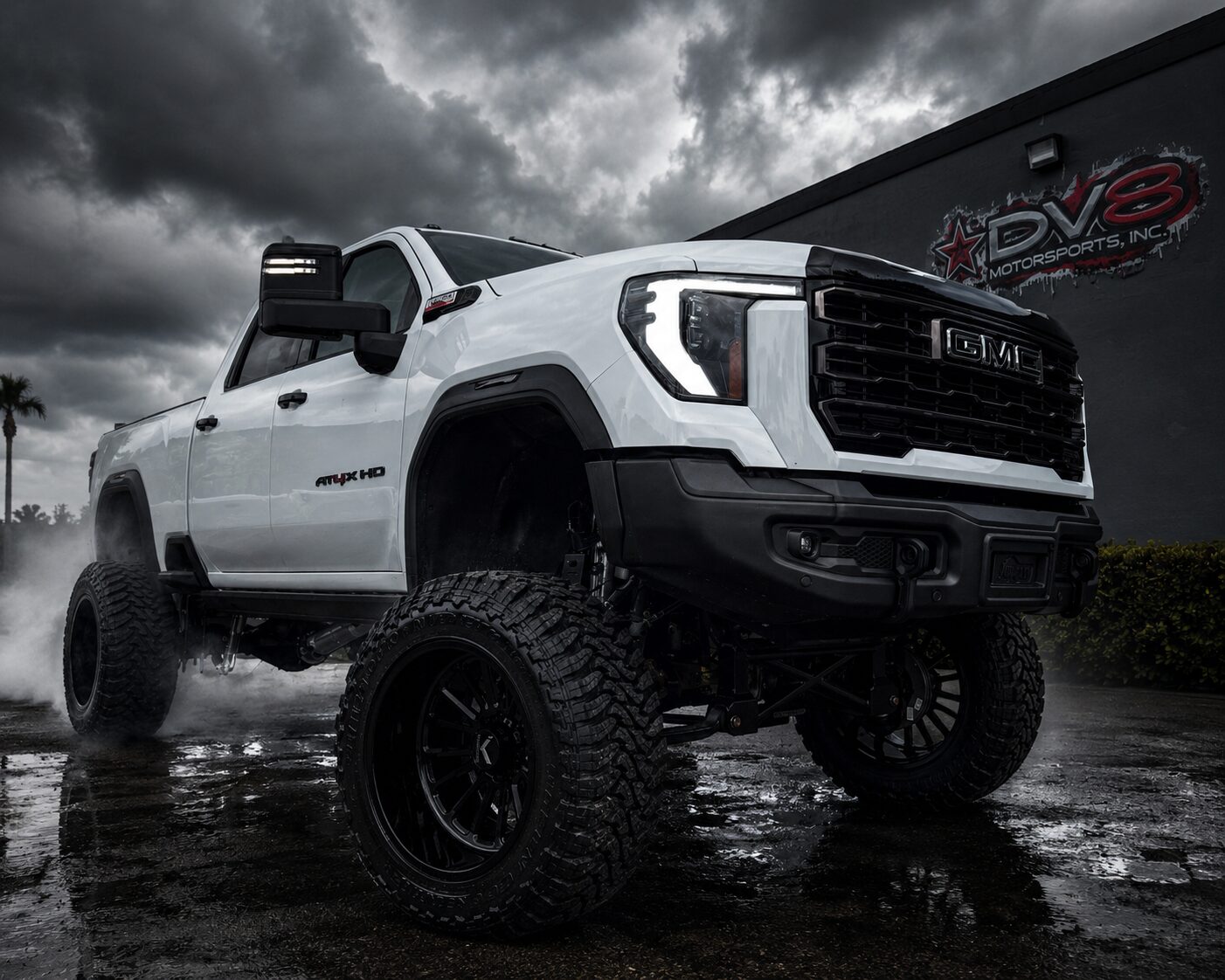 Lifted truck 12 inch custom build DV8 Motorsports Lake Park FL